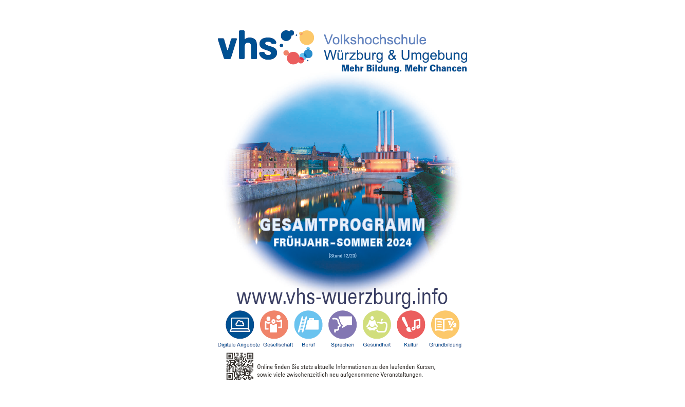 Weiter denken! Das neue Programm Frühjahr/Sommer 2024 VHS Würzburg